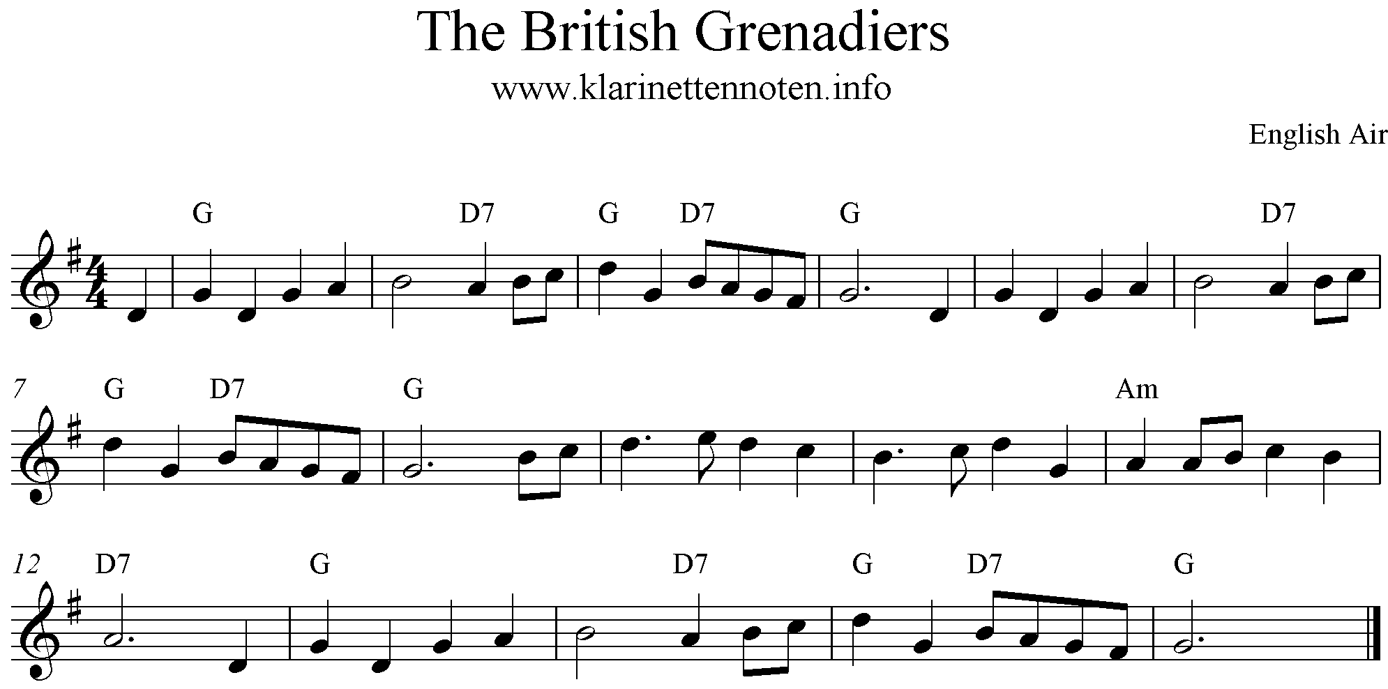 The British Grenasdier, G-Major